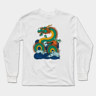 Japanese sea god Ryujin Long Sleeve T-Shirt